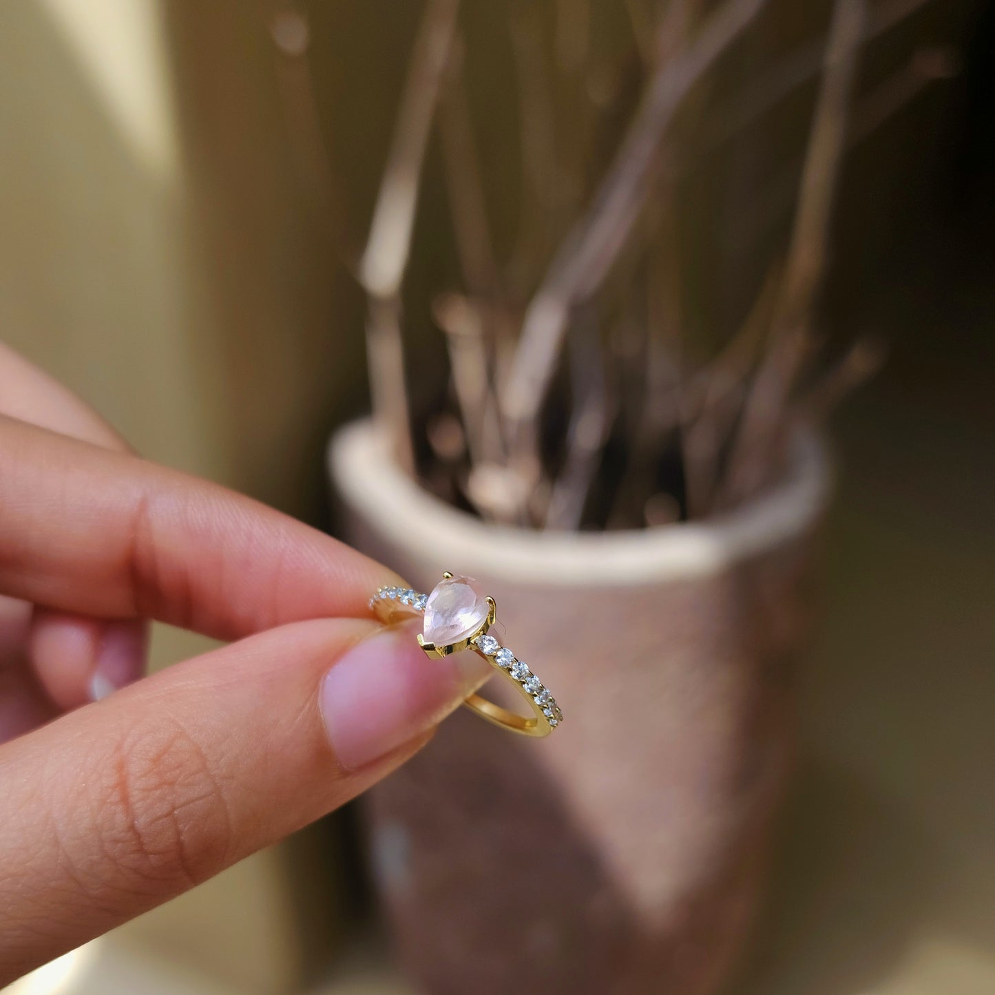 The Rose Ring - Rose Quartz