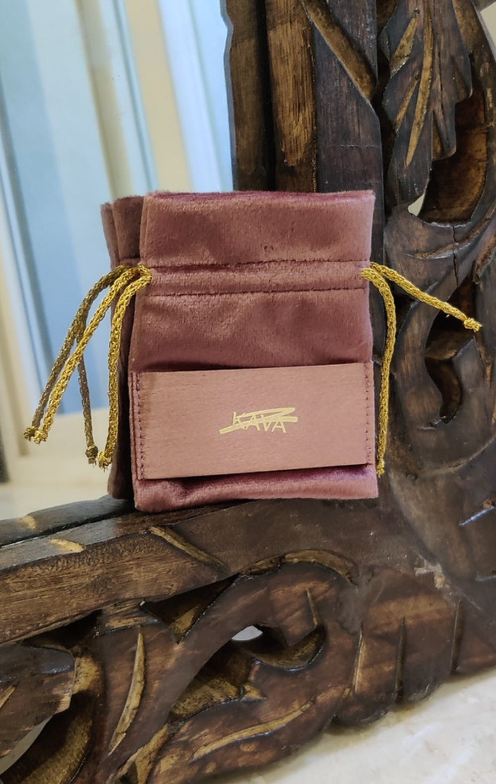 Luxurious Velvet KAVA Shop Gifting Pouch