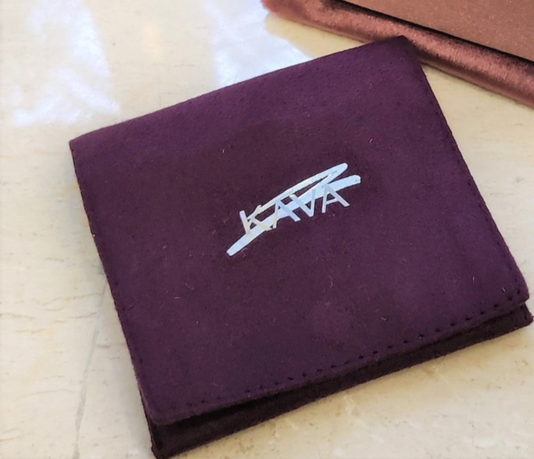 Luxurious Suede KAVA Shop Gifting Pouch