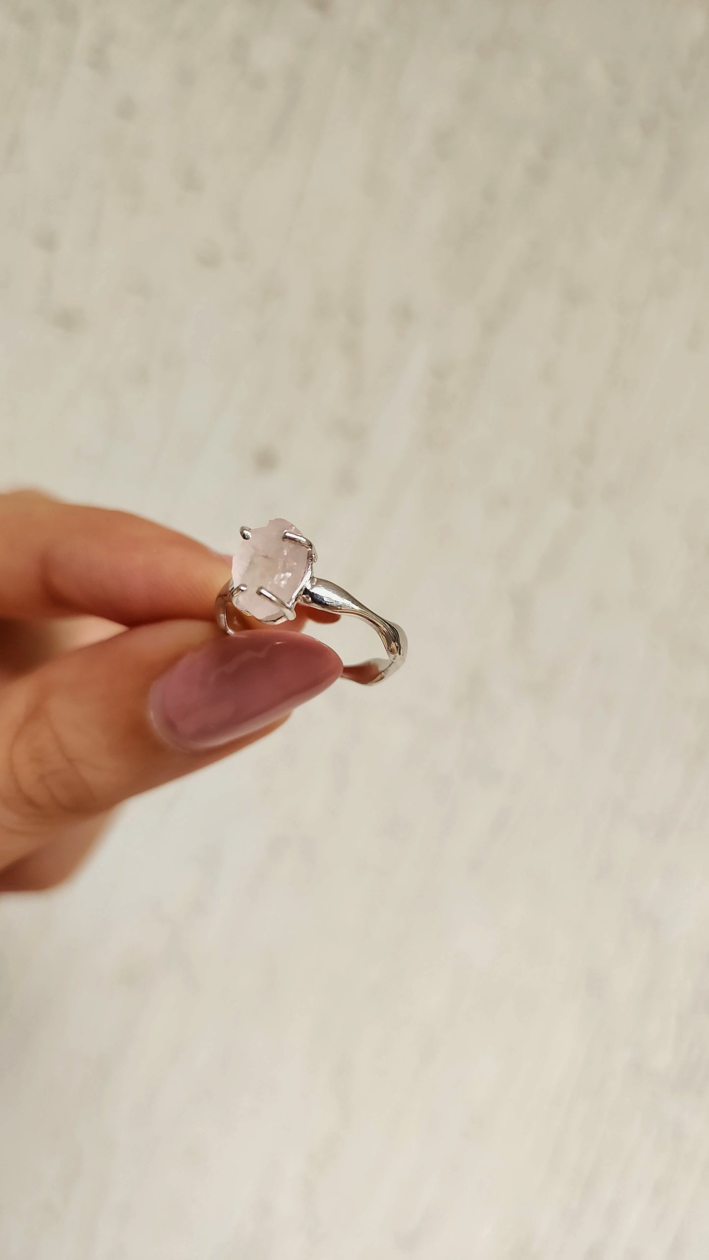 Thorn & Bloom - Raw Rose Quartz