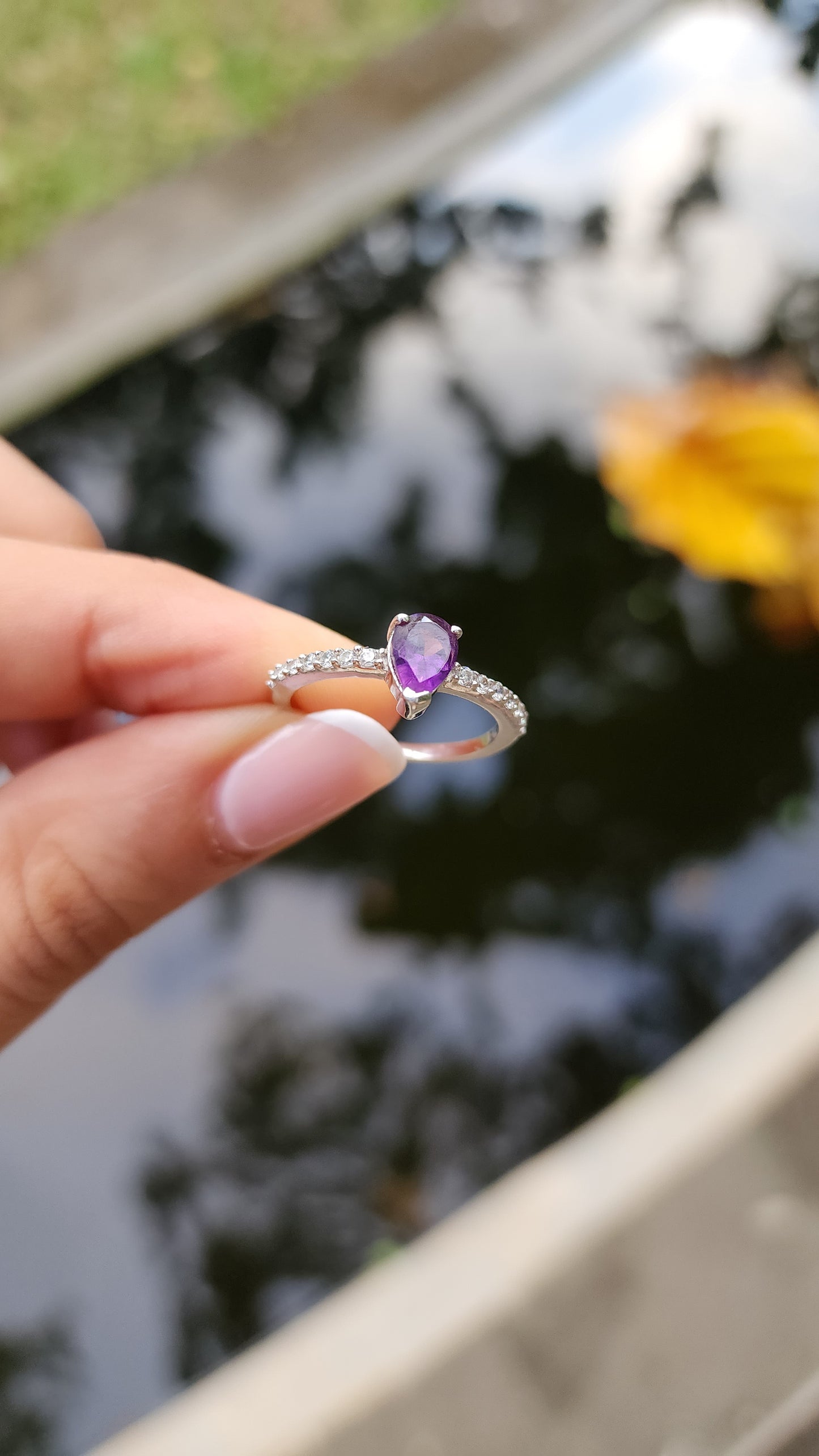 The Lily Ring - Amethyst