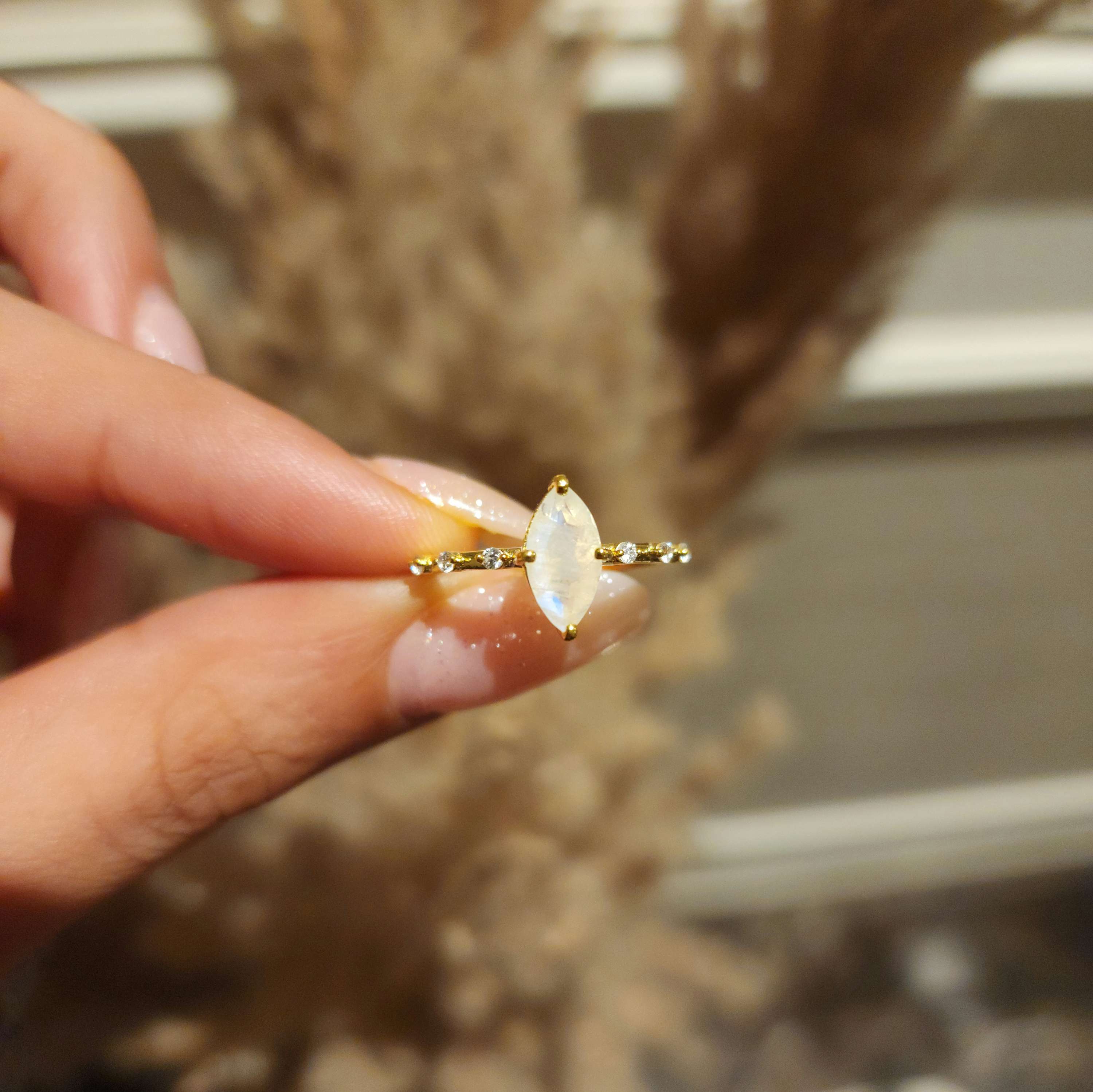 The Snow Ring - Moonstone – KAVA Shop
