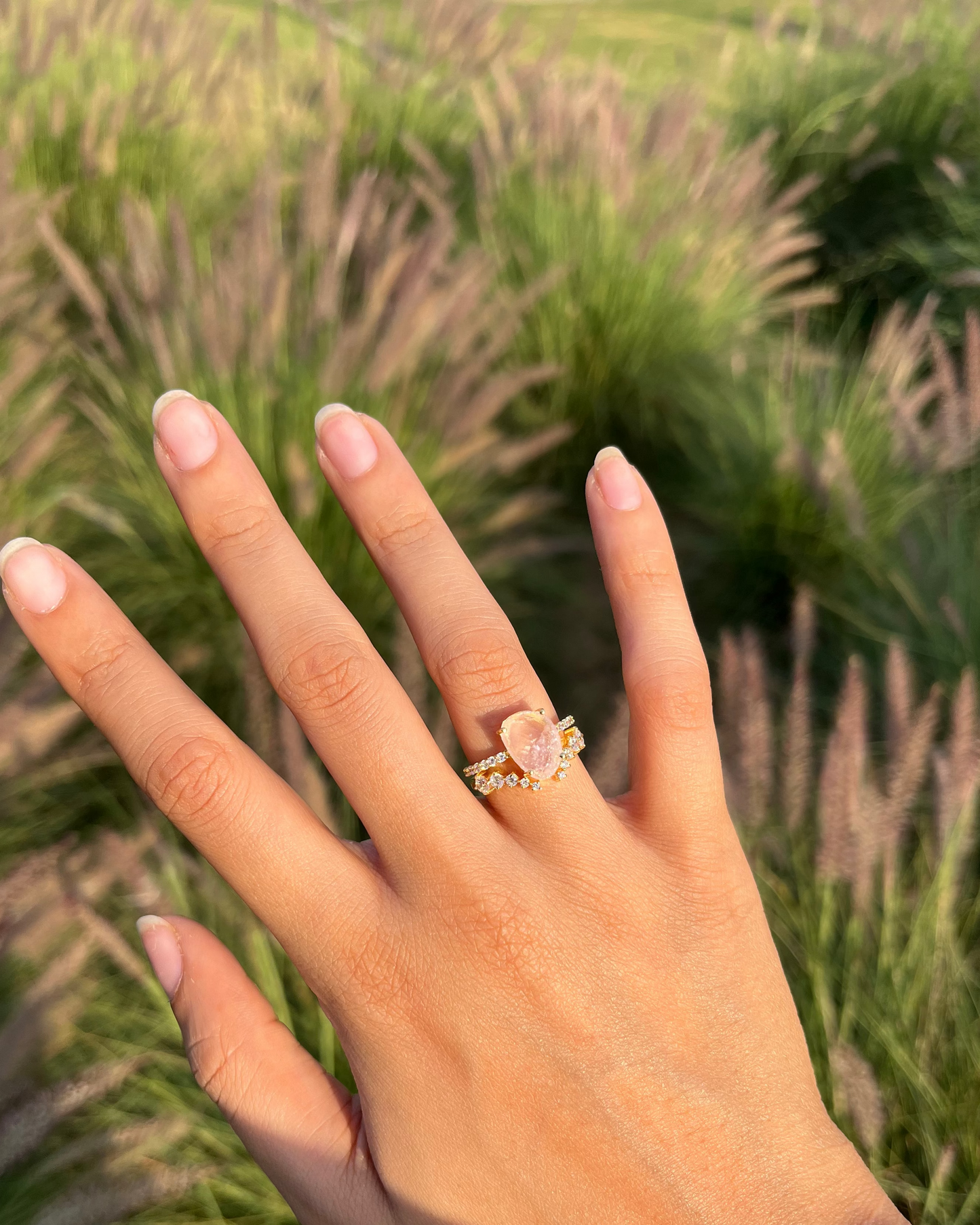 "Old Money" stack - Rose Quartz