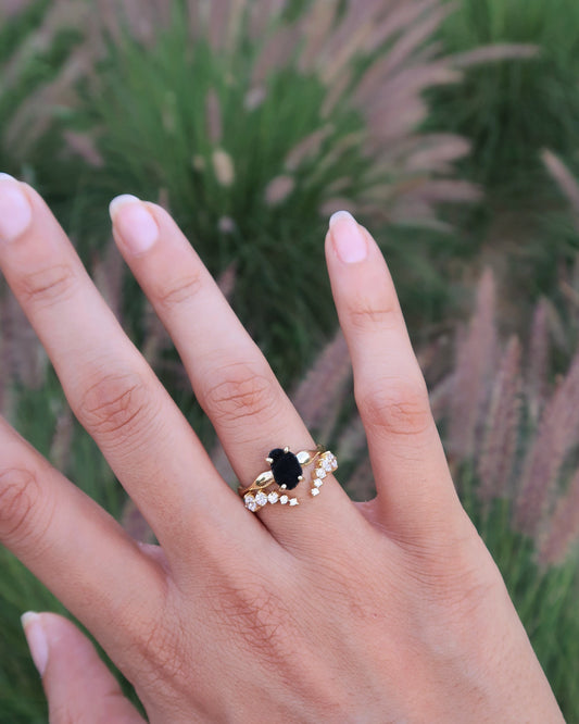 Protection Evil Eye Stack - Black Obsidian