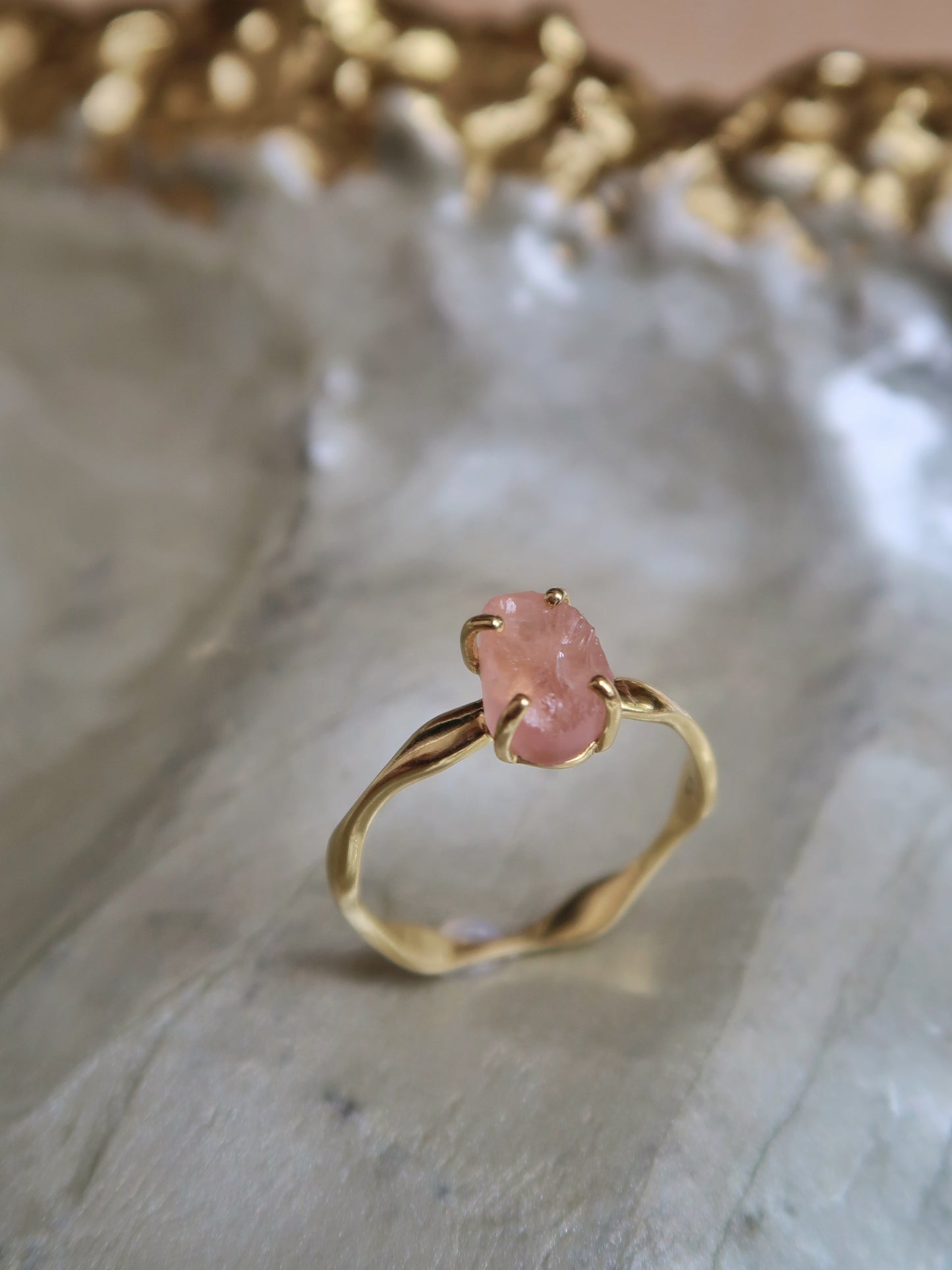 Thorn & Bloom - Raw Rose Quartz