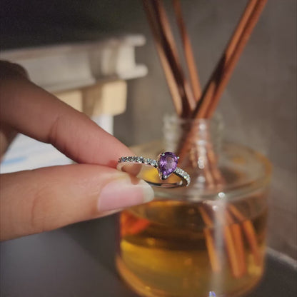 The Lily Ring - Amethyst